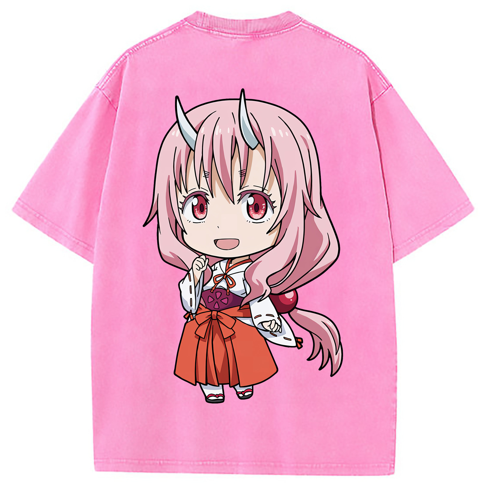 （画像用） 転スラ Regarding Reincarnated to Slime 綿100% ヴィンテージ風 半袖Tシャツ（背面プリント）